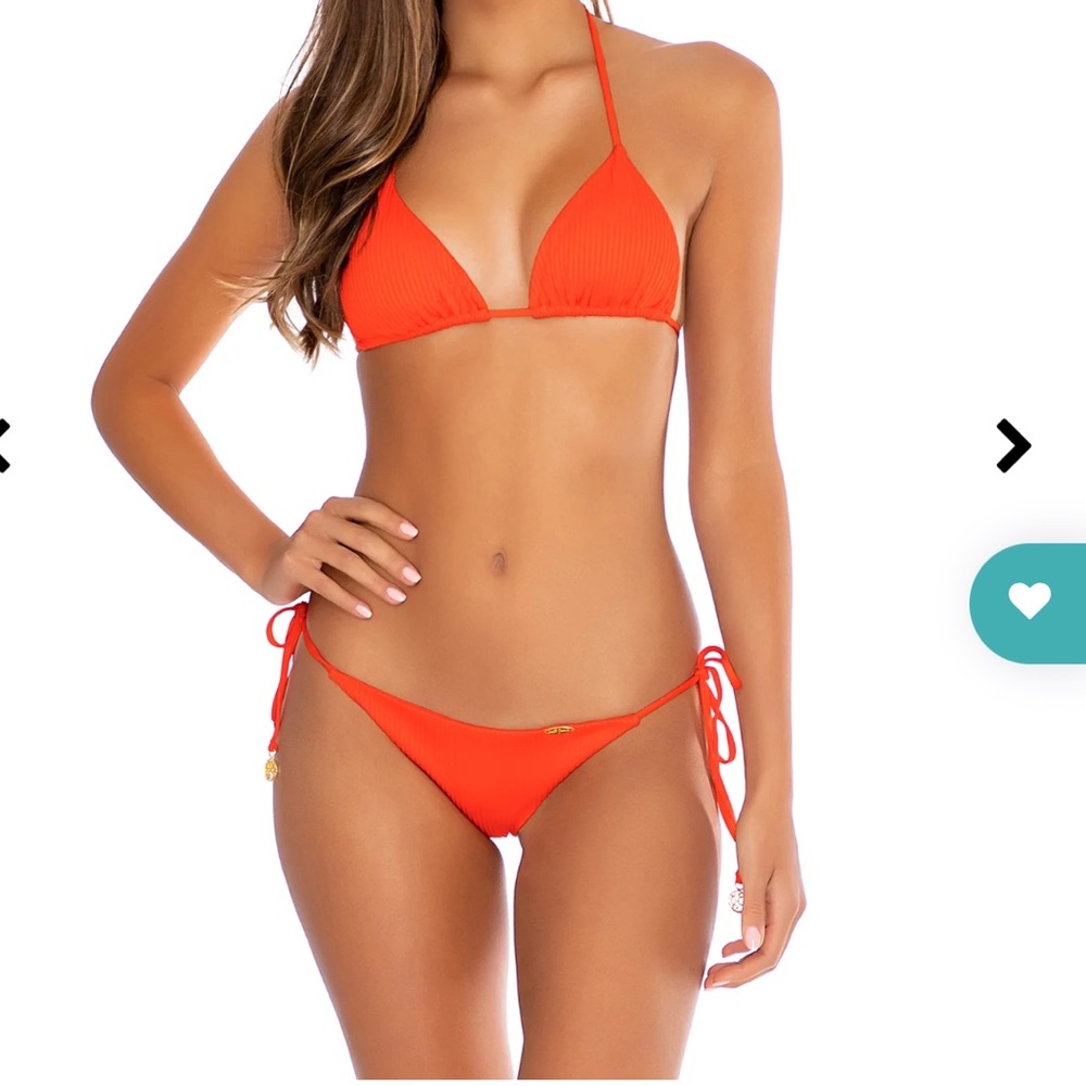 Luli Fama orange bikini set